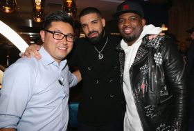 Antonio Park, Drake and PK Subban attend as Drake And OVO Chubbs Host Friends and Family Event Of New Restaurant, Pick 6IX, With The House Of Remy Martin on January 10, 2018 in Toronto, Canada.