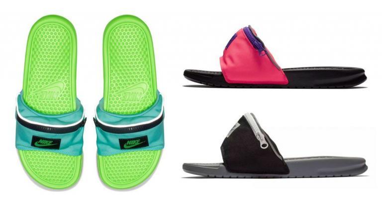 nike fanny pack slides amazon