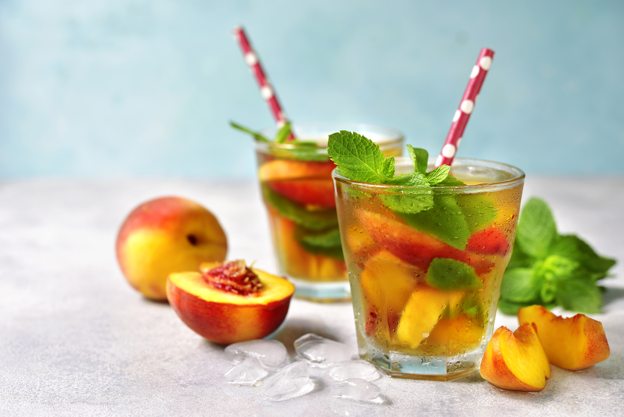Alcohol with peaches