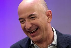 Jeff Bezos laughing