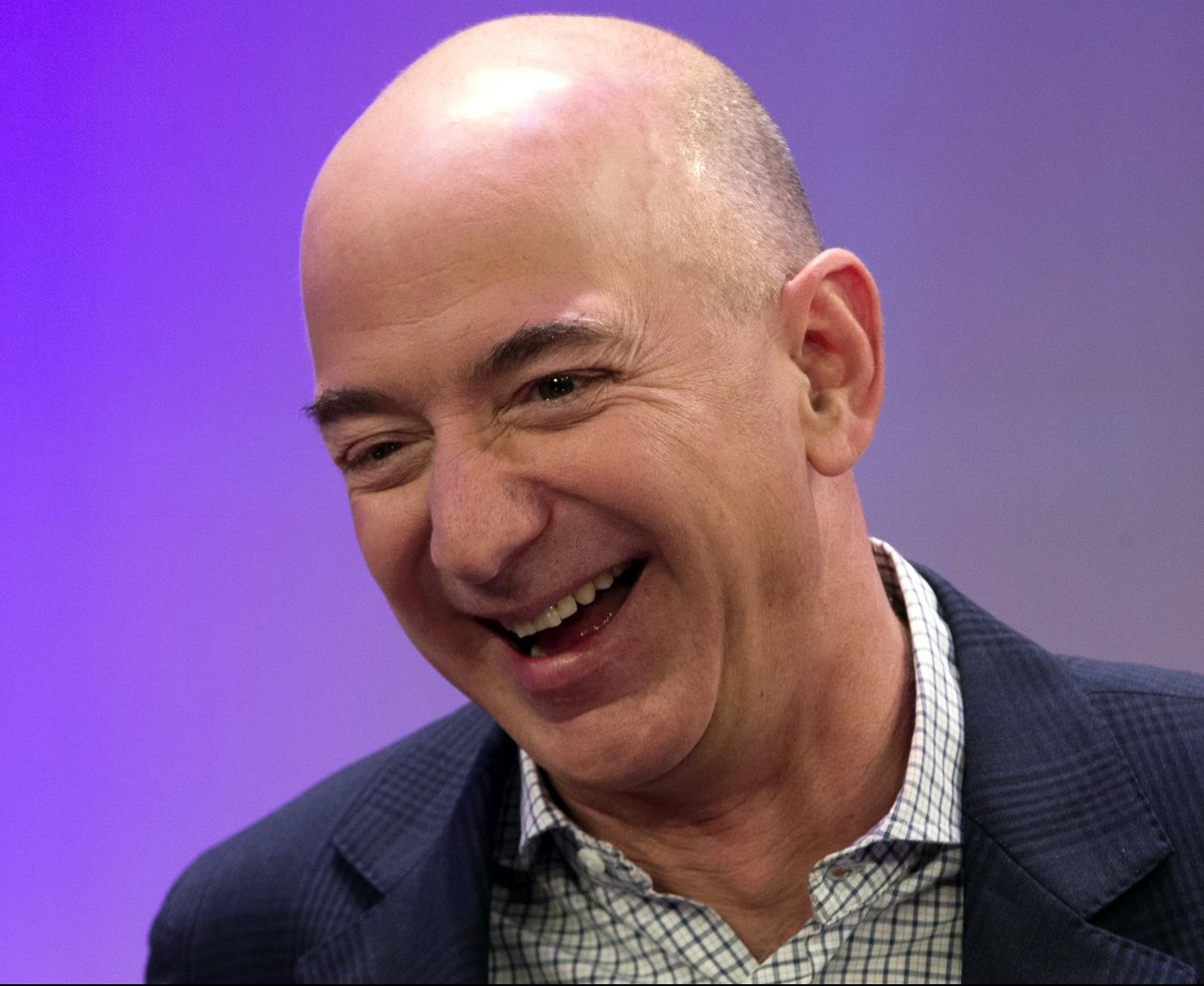 Jeff Bezos laughing