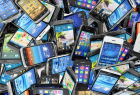 pile of phones