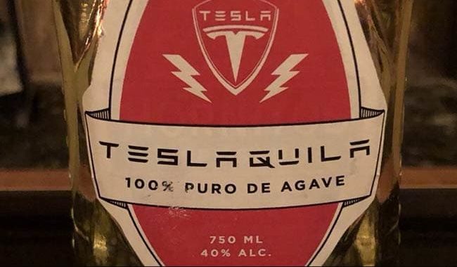 Teslaquila label